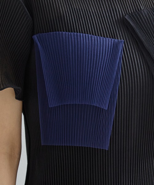 kotohayokozawa（コトハヨコザワ）の「【kotohayokozawa/コトハヨコザワ】《STUDIOUS別注》SHEER LAYERED SHORT SLEEVE HIGH NECK  DRESS/シアーレイヤードショートスリーブハイネックドレス（ワンピース・レディース・ブラック/ブルー・S/M）」の14枚目の写真