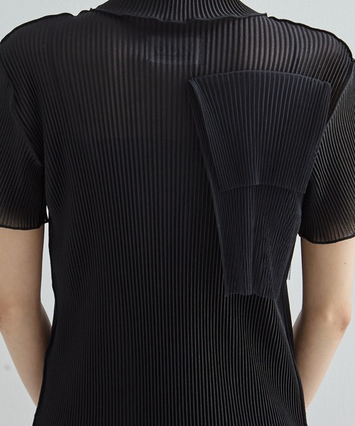 kotohayokozawa（コトハヨコザワ）の「【kotohayokozawa/コトハヨコザワ】《STUDIOUS別注》SHEER LAYERED SHORT SLEEVE HIGH NECK  DRESS/シアーレイヤードショートスリーブハイネックドレス（ワンピース・レディース・ブラック/ブルー・S/M）」の12枚目の写真