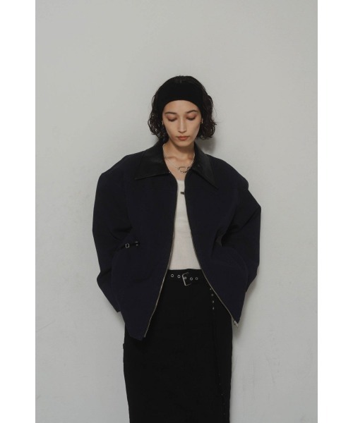 ジャケット・アウター knuthmarf custom leather military jacket custom leather military jacket(unisex)/check | KNUTH MARF