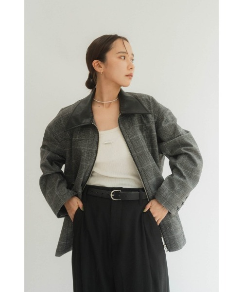 ジャケット・アウター knuthmarf custom leather military jacket custom leather military jacket(unisex)/navy | KNUTH MARF
