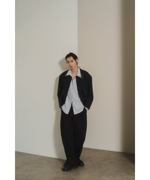 ジャケット・アウター knuthmarf custom leather military jacket custom leather military jacket(unisex)/navy | KNUTH MARF