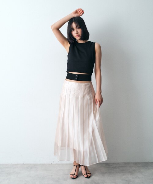 CODE A(コードエー)の「design knit tank(ニット/セーター・レディース・ブラック/ライトブルー/ライトグレー・00)」の9枚目の写真