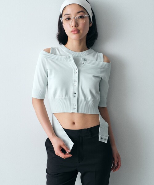 CODE A(コードエー)の「design knit tank(ニット/セーター・レディース・ブラック/ライトブルー/ライトグレー・00)」の14枚目の写真
