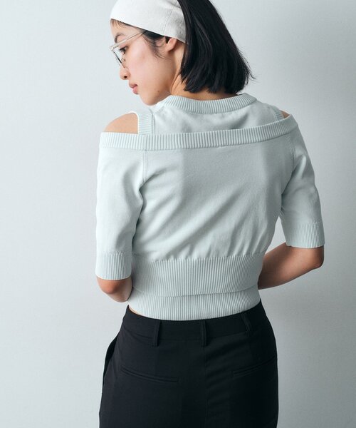 CODE A(コードエー)の「design knit tank(ニット/セーター・レディース・ブラック/ライトブルー/ライトグレー・00)」の16枚目の写真