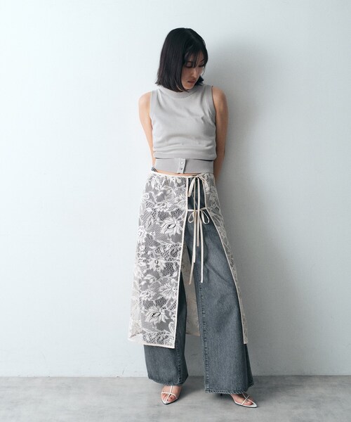 CODE A(コードエー)の「design knit tank(ニット/セーター・レディース・ブラック/ライトブルー/ライトグレー・00)」の22枚目の写真