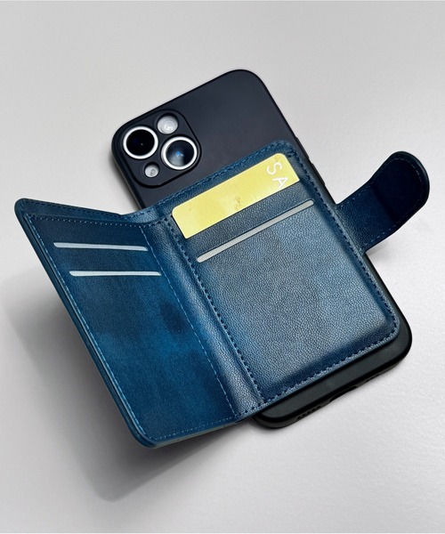 iPhone 12 ミッドナイトブルー本体 箱有りMagSafe・アダプター付き セール】5E9 4in1 Magsafe対応 マグネット内蔵 マグウォレット