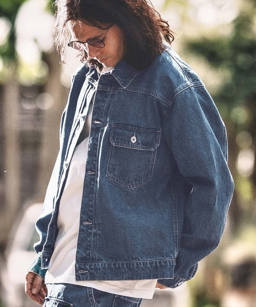 WONDER WALL MOTEL(ワンダーウォールモーテル)の「mj10798- DENIM JACKET(Gジャン) デニムジャケット(デニムジャケット・メンズ・ライトインディゴブルー/インディゴブルー・S/M/L/XL)」の2枚目の写真