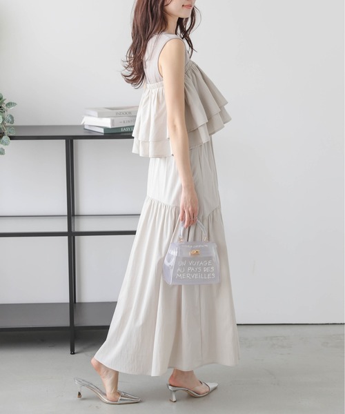 AMELY（エミリー）の「[ 2点セット ] マルチウェイ フリル＆ドッキングワンピース（ワンピース・レディース・ブラウン/ブラック/カーキ/グレイッシュベージュ・フリー）」の21枚目の写真
