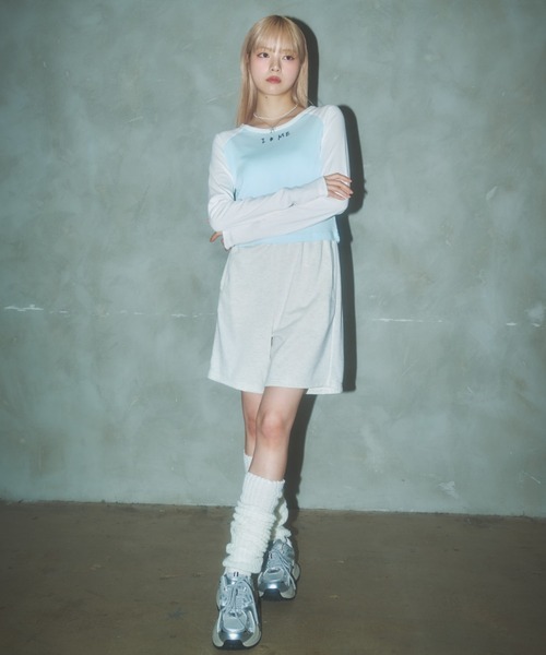 Poly Jam(ポリージャム)の「Sweat half pants /スウェットハーフパンツ(スウェットパンツ・レディース・ピンク/グレー・FREE)」の15枚目の写真