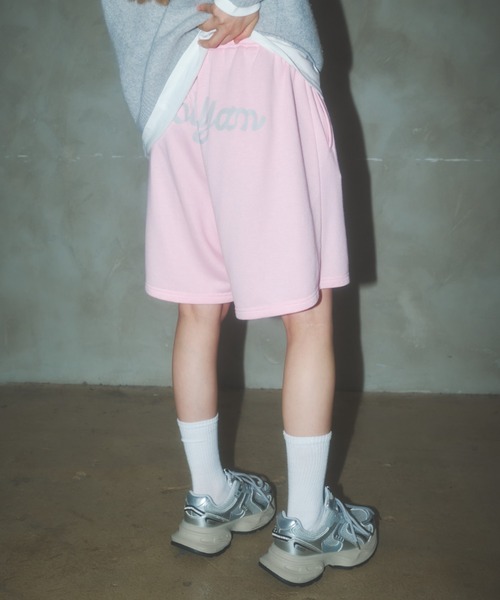 Poly Jam(ポリージャム)の「Sweat half pants /スウェットハーフパンツ(スウェットパンツ・レディース・ピンク/グレー・FREE)」の18枚目の写真