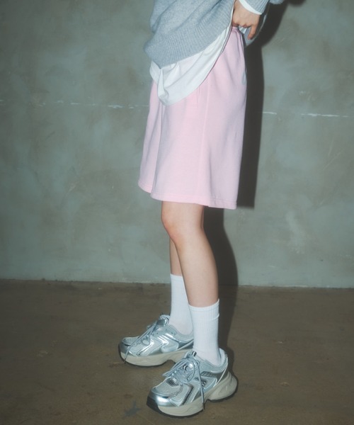 Poly Jam(ポリージャム)の「Sweat half pants /スウェットハーフパンツ(スウェットパンツ・レディース・ピンク/グレー・FREE)」の17枚目の写真