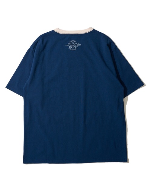 tシャツ 「THE SATURDAY EVENING POST」Cover girl グラフィックプリントリンガーTシャツ レディース メンズ THE SATURDAY EVENING POST】Cover girl グラフィックプリント