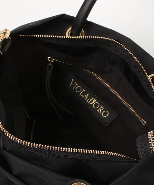 VIOLAd'ORO(ヴィオラドーロ)の「VIOLAd’ORO (ヴィオラドーロ) ノットハンドルナイロントートSサイズ/BIANCA / V-2174(トートバッグ・レディース・ライトグレー/ブラック・F)」の5枚目の写真