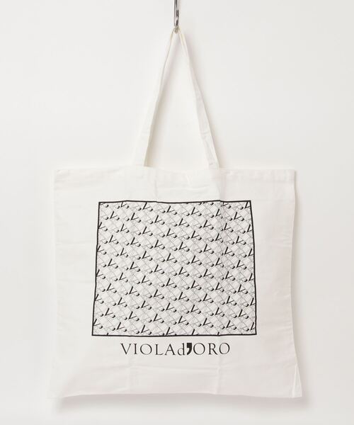 VIOLAd'ORO(ヴィオラドーロ)の「VIOLAd’ORO (ヴィオラドーロ) ノットハンドルナイロントートSサイズ/BIANCA / V-2174(トートバッグ・レディース・ライトグレー/ブラック・F)」の6枚目の写真