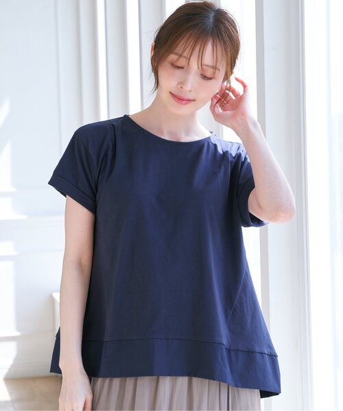 ikka(イッカ)の「Aライン裾切り替えカットソー(Tシャツ/カットソー・レディース・ブラック/グリーン/ネイビー/ベージュ・S/M/L)」の16枚目の写真
