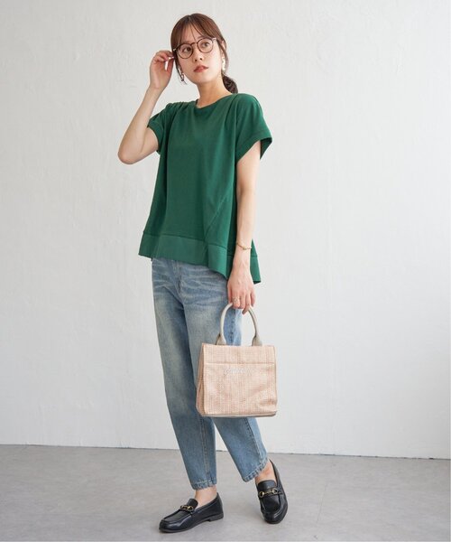 ikka（イッカ）の「Aライン裾切り替えカットソー（Tシャツ/カットソー・レディース・ブラック/グリーン/ネイビー/ベージュ・S/M/L）」の16枚目の写真