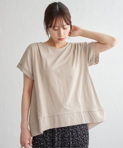 ikka（イッカ）の「Aライン裾切り替えカットソー（Tシャツ/カットソー・レディース・ブラック/グリーン/ネイビー/ベージュ・S/M/L）」の17枚目の写真