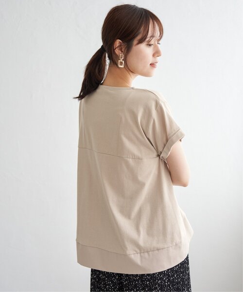 ikka（イッカ）の「Aライン裾切り替えカットソー（Tシャツ/カットソー・レディース・ブラック/グリーン/ネイビー/ベージュ・S/M/L）」の18枚目の写真