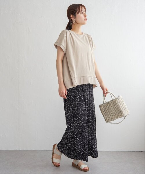 ikka（イッカ）の「Aライン裾切り替えカットソー（Tシャツ/カットソー・レディース・ブラック/グリーン/ネイビー/ベージュ・S/M/L）」の19枚目の写真