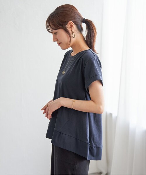 ikka（イッカ）の「Aライン裾切り替えカットソー（Tシャツ/カットソー・レディース・ブラック/グリーン/ネイビー/ベージュ・S/M/L）」の20枚目の写真