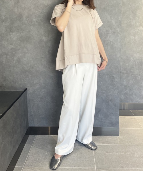 ikka（イッカ）の「Aライン裾切り替えカットソー（Tシャツ/カットソー・レディース・ブラック/グリーン/ネイビー/ベージュ・S/M/L）」の9枚目の写真