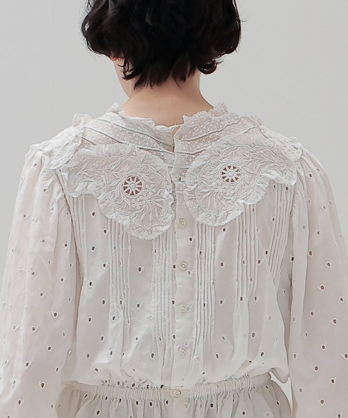 venit（ヴェニット）の「VENIT / COTTON RAYON VINTAGE LACE BLOUSE