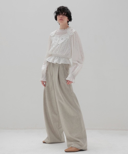 venit（ヴェニット）の「VENIT / COTTON RAYON VINTAGE LACE BLOUSE