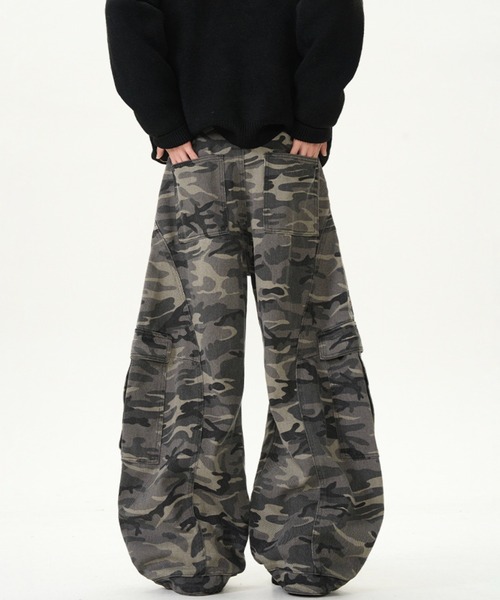 WESTBOY(ウエストボーイ)の「カモフラージュ ワイドカーゴパンツ WO25S11PT01【WB ORIGINALS】(カーゴパンツ・メンズ・カモフラージュ・L/M/XL)」の7枚目の写真