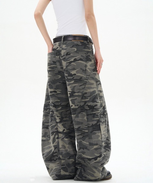 WESTBOY(ウエストボーイ)の「カモフラージュ ワイドカーゴパンツ WO25S11PT01【WB ORIGINALS】(カーゴパンツ・メンズ・カモフラージュ・L/M/XL)」の10枚目の写真