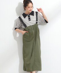 Cutie Blonde | 【S-LL】ナイロンハーフジップジャンスカ(ワンピース)