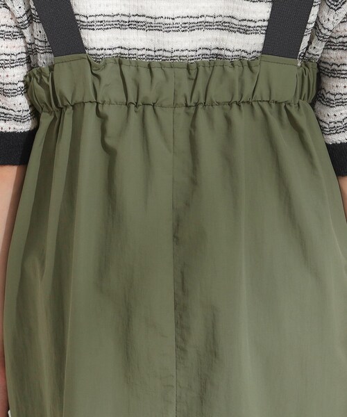 Cutie Blonde（キューティーブロンド）の「【S-LL】ナイロンハーフジップジャンスカ（ワンピース・レディース・ブラック/カーキ・01/02/03/04）」の6枚目の写真