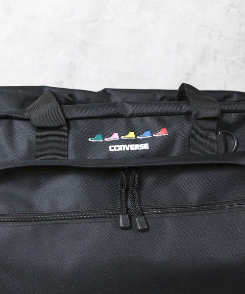 CONVERSE（コンバース）の「CONVERSE ビッグボストンバッグ（ボストンバッグ・メンズ・ホワイト/ブラック/ラベンダー・FREE）」の4枚目の写真