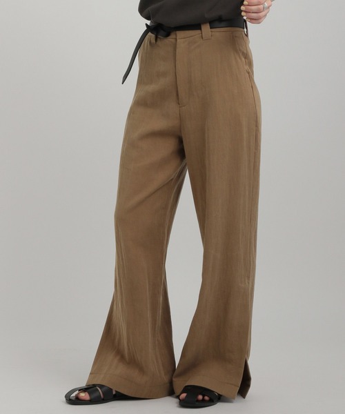 GEORGE'S（ジョージズ）の「サイドスリットパンツ（その他パンツ・レディース・ベージュ/ブラウン/ブラック・SMALL/MEDIUM）」の2枚目の写真