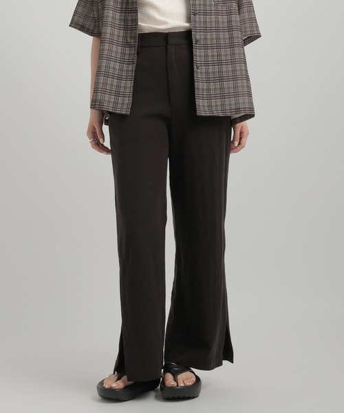 GEORGE'S（ジョージズ）の「サイドスリットパンツ（その他パンツ・レディース・ベージュ/ブラウン/ブラック・SMALL/MEDIUM）」の8枚目の写真