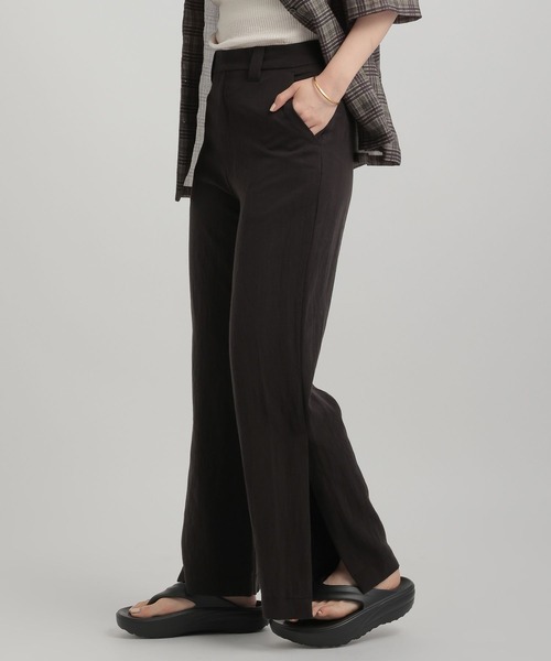 GEORGE'S（ジョージズ）の「サイドスリットパンツ（その他パンツ・レディース・ベージュ/ブラウン/ブラック・SMALL/MEDIUM）」の9枚目の写真