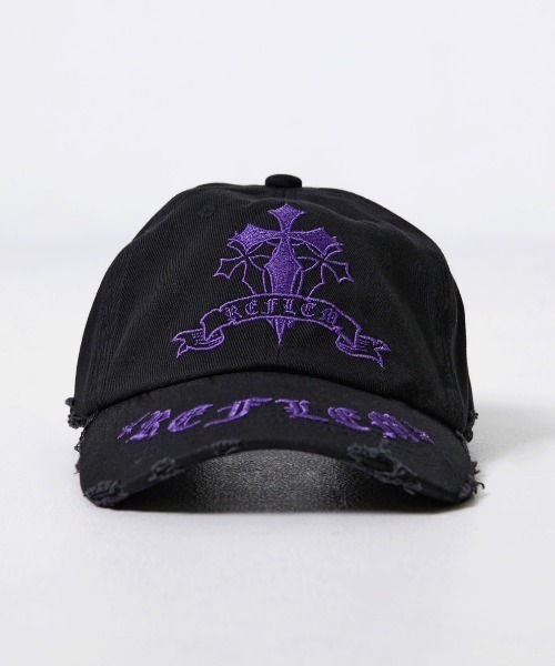 REFLEM/レフレム』クロス刺繍ダメージデニムCAP（キャップ）｜REFLEM