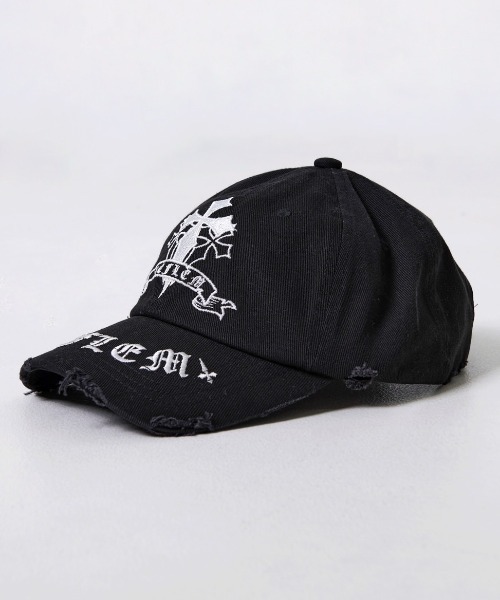 REFLEM/レフレム』クロス刺繍ダメージデニムCAP（キャップ）｜REFLEM