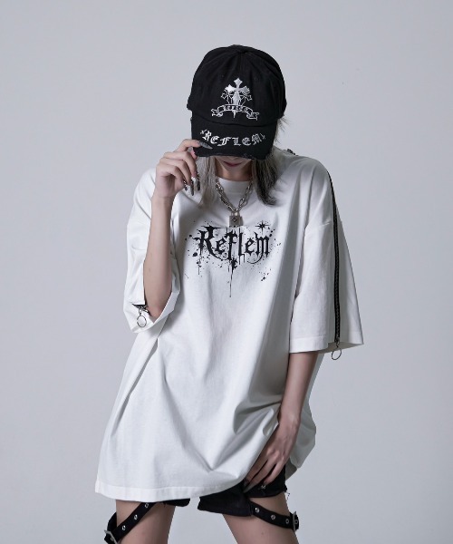 REFLEM(レフレム)の「『REFLEM/レフレム』クロス刺繍ダメージデニムCAP(キャップ・レディース・ブラック×パープル/ブラック×ホワイト/グレー/ブラック×ピンク・FREE)」の19枚目の写真