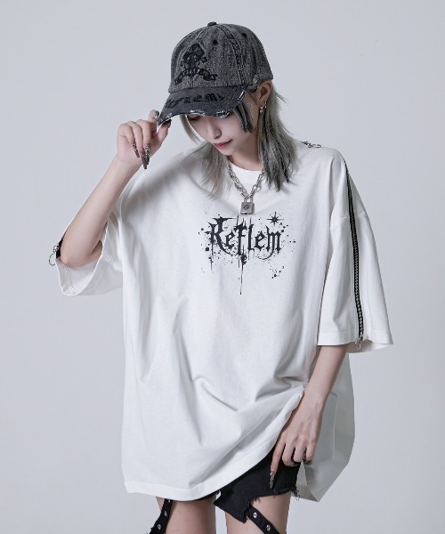 REFLEM(レフレム)の「『REFLEM/レフレム』クロス刺繍ダメージデニムCAP(キャップ・レディース・ブラック×パープル/ブラック×ホワイト/グレー/ブラック×ピンク・FREE)」の12枚目の写真