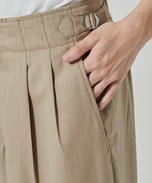 markaware（マーカウェア）の「【MARKAWARE/marka】ウールトロピカルメランジ / 2タックミリタリートラウザーズ（スラックス・メンズ・その他17/ベージュ・1/2）」の9枚目の写真