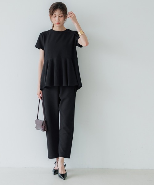 coca（coca）（コカ）の「エンボスカーブパンツ（その他パンツ・レディース・グレー/ブラック・S/L/M）」の3枚目の写真