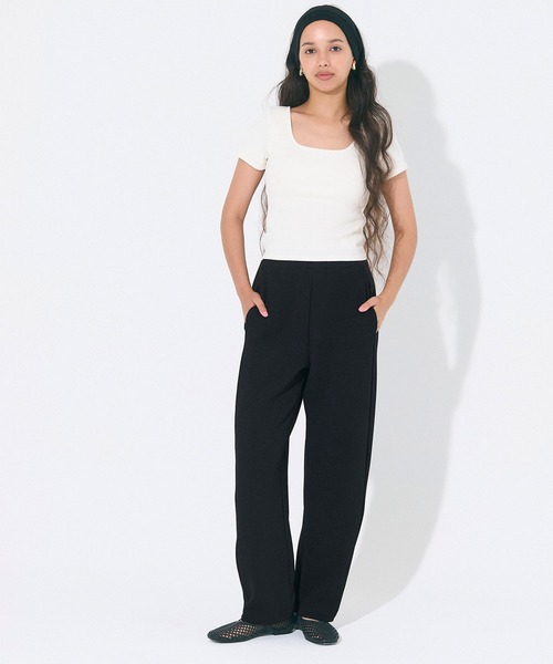 coca（coca）（コカ）の「エンボスカーブパンツ（その他パンツ・レディース・グレー/ブラック・S/L/M）」の8枚目の写真