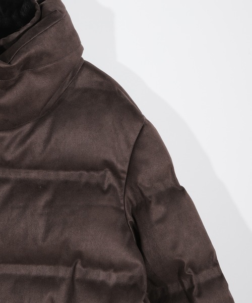 MEN'S BIGI(メンズビギ)の「スエード調ツイルプリントダウンジャケット(ダウンジャケット/コート・メンズ・ブラック/ライトグレー/ブラウン/ネイビー・01/02/03/04)」の8枚目の写真