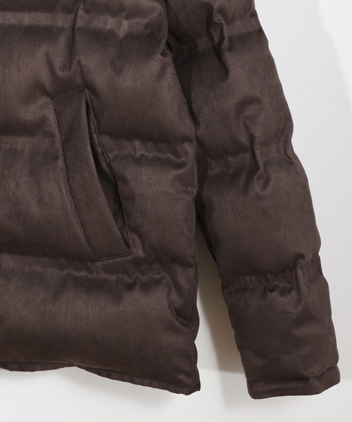 MEN'S BIGI(メンズビギ)の「スエード調ツイルプリントダウンジャケット(ダウンジャケット/コート・メンズ・ブラック/ライトグレー/ブラウン/ネイビー・01/02/03/04)」の9枚目の写真