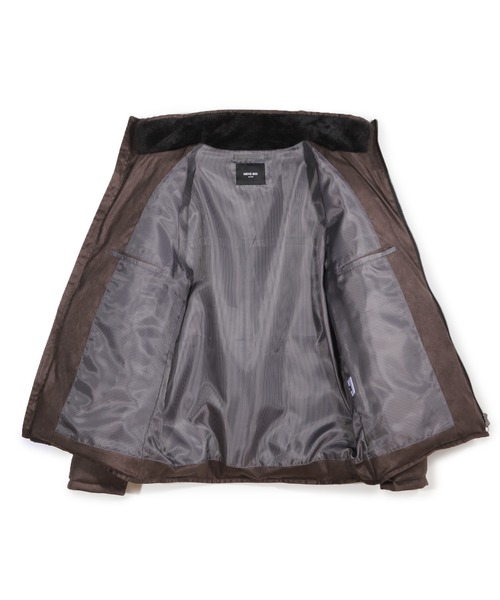 MEN'S BIGI(メンズビギ)の「スエード調ツイルプリントダウンジャケット(ダウンジャケット/コート・メンズ・ブラック/ライトグレー/ブラウン/ネイビー・01/02/03/04)」の10枚目の写真