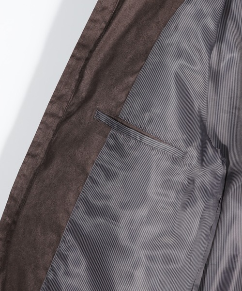 MEN'S BIGI(メンズビギ)の「スエード調ツイルプリントダウンジャケット(ダウンジャケット/コート・メンズ・ブラック/ライトグレー/ブラウン/ネイビー・01/02/03/04)」の12枚目の写真