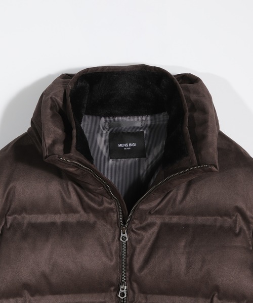 MEN'S BIGI(メンズビギ)の「スエード調ツイルプリントダウンジャケット(ダウンジャケット/コート・メンズ・ブラック/ライトグレー/ブラウン/ネイビー・01/02/03/04)」の6枚目の写真