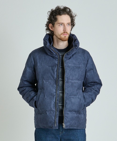 MEN'S BIGI(メンズビギ)の「スエード調ツイルプリントダウンジャケット(ダウンジャケット/コート・メンズ・ブラック/ライトグレー/ブラウン/ネイビー・01/02/03/04)」の17枚目の写真