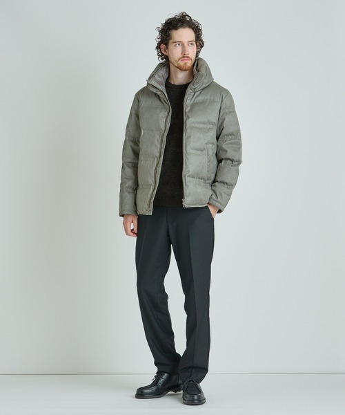 MEN'S BIGI(メンズビギ)の「スエード調ツイルプリントダウンジャケット(ダウンジャケット/コート・メンズ・ブラック/ライトグレー/ブラウン/ネイビー・01/02/03/04)」の19枚目の写真