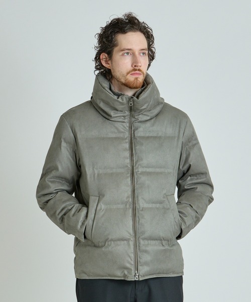 MEN'S BIGI(メンズビギ)の「スエード調ツイルプリントダウンジャケット(ダウンジャケット/コート・メンズ・ブラック/ライトグレー/ブラウン/ネイビー・01/02/03/04)」の15枚目の写真